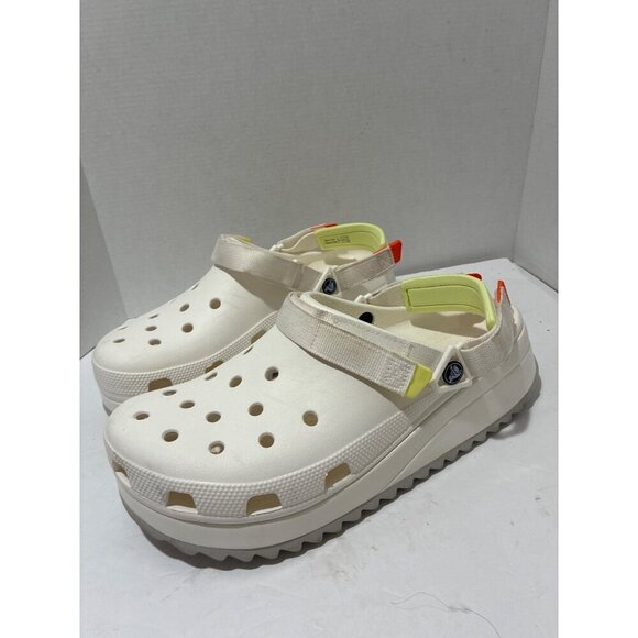 Crocs Classic Hiker Clog White neon straps Platform Shoes Comfort men\'s size 13 main image 6